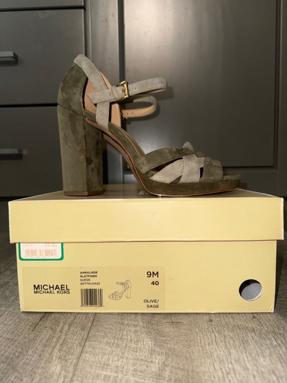 Michael Kors Annalisse Platform in Olive Taupe Suede
